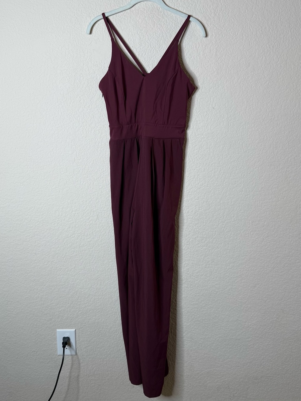 HALARA Burgundy Wide‑Leg Jumpsuit - Picture 2 of 4